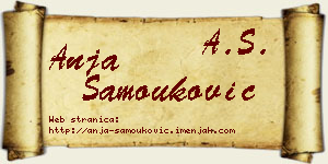 Anja Samouković vizit kartica